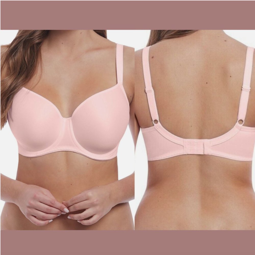 NWD $65 Freya [ 34d US ] Fancies Full Figure Underwire Balconette Bra Pink 6169‎